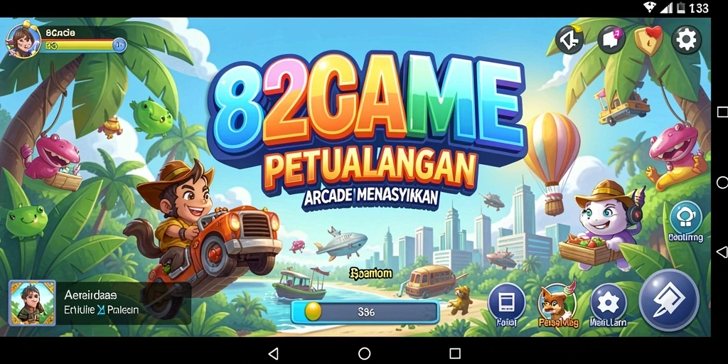 Screenshot utama 182GAME menampilkan gameplay arcade yang menarik.