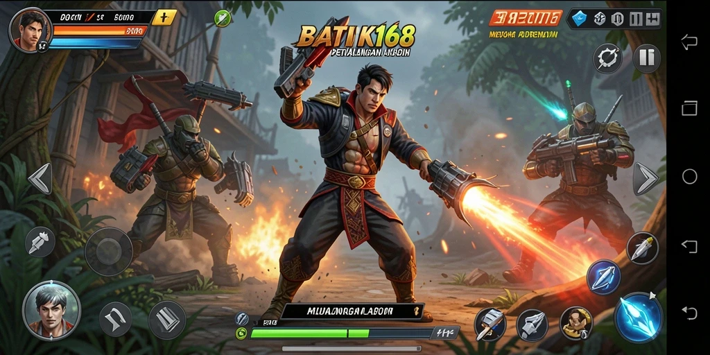Tampilan gameplay BATIK168 yang penuh aksi dan tantangan seru.