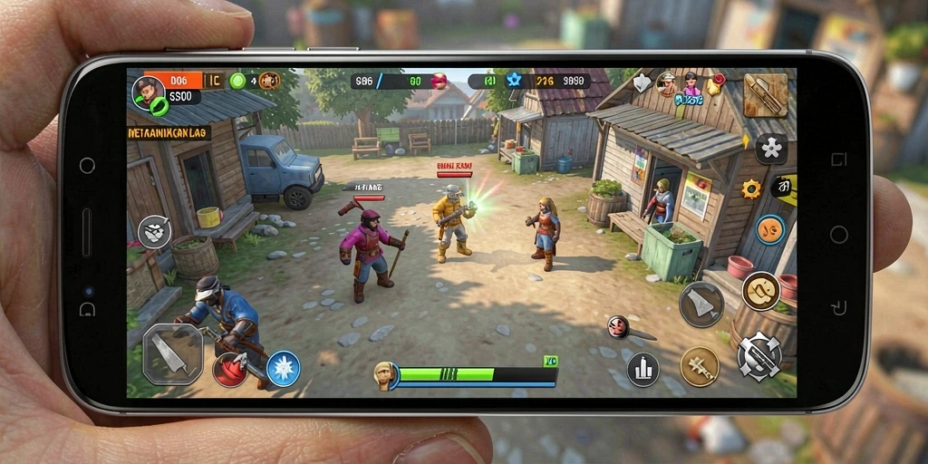 Tampilan gameplay D06 yang menarik dan dinamis dalam genre Idle.