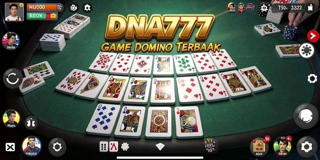 Tampilan screenshot <strong>DNA777</strong> yang menunjukkan gameplay Domino yang seru dan interaktif.
