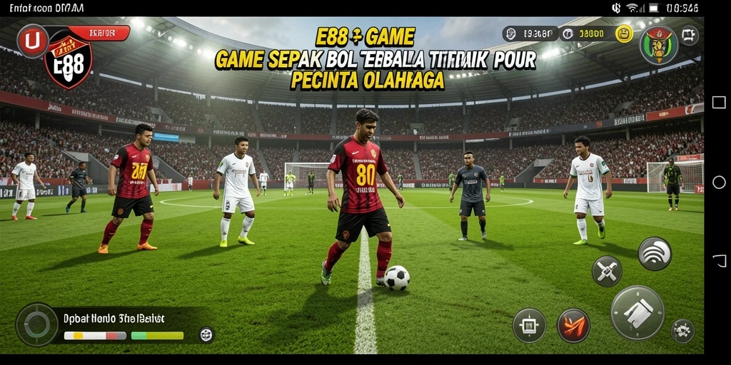 Tampilan mendebarkan dari pertandingan sepak bola di E88.