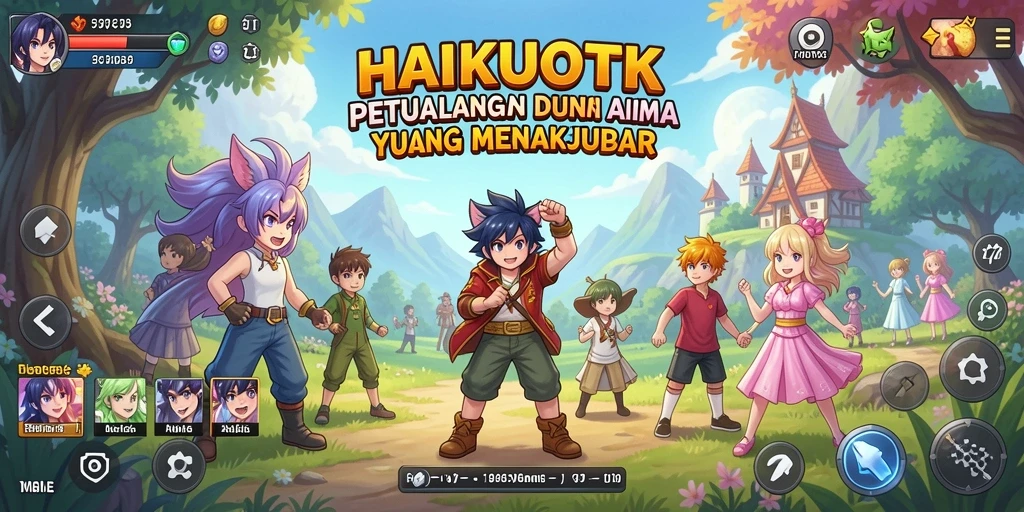 Tampilan menarik dari HAIKUOTK yang menggambarkan aksi pertarungan anime.