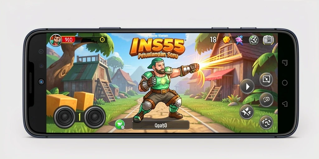 Gambar menampilkan gameplay seru INS55 dalam aksi Arcade.