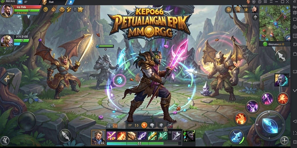 Tangkapan layar KEPO66 menampilkan aksi pertempuran seru dalam mode MMORPG.