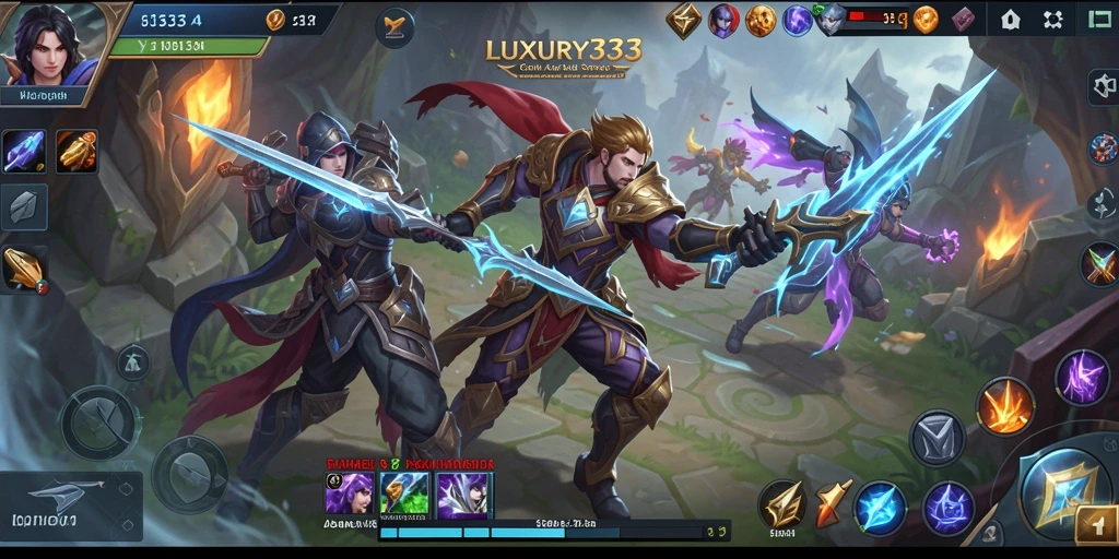 Tampilan aksi seru dari pertempuran dalam LUXURY333 yang penuh strategi.