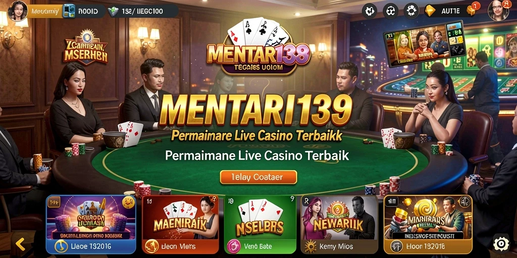 Tampilan permainan Live Casino yang menarik di MENTARI138.