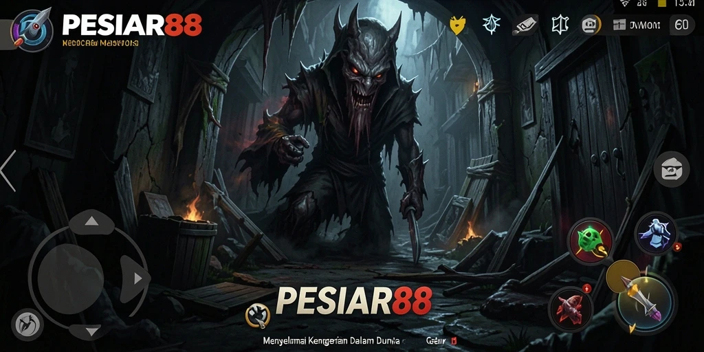 Tangkapan layar PESIAR88 menunjukkan suasana gelap dan misterius yang menghantui.