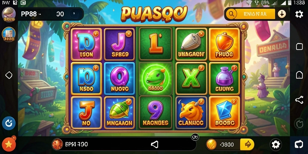 Screenshot gameplay PP88 menampilkan simbol slot yang tajam dan animasi yang halus.