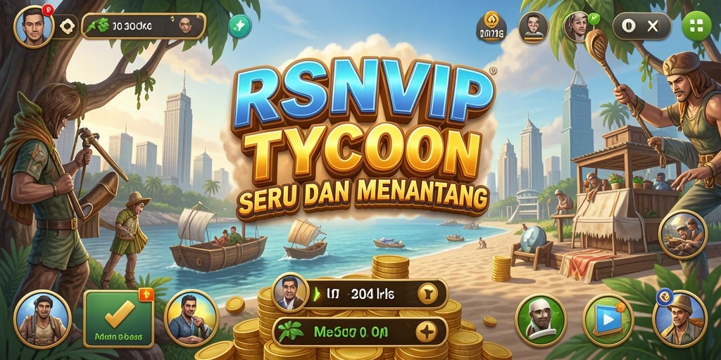Tampilan gameplay RSNVIP yang menarik dengan berbagai pilihan bisnis.