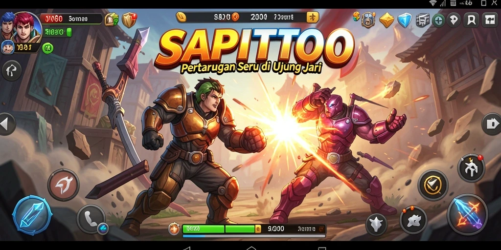 Tangkapan layar SAPITOTO dengan aksi pertarungan yang intens.