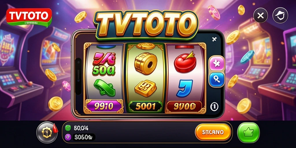 Tampilan menawan dari gameplay slot TVTOTO.