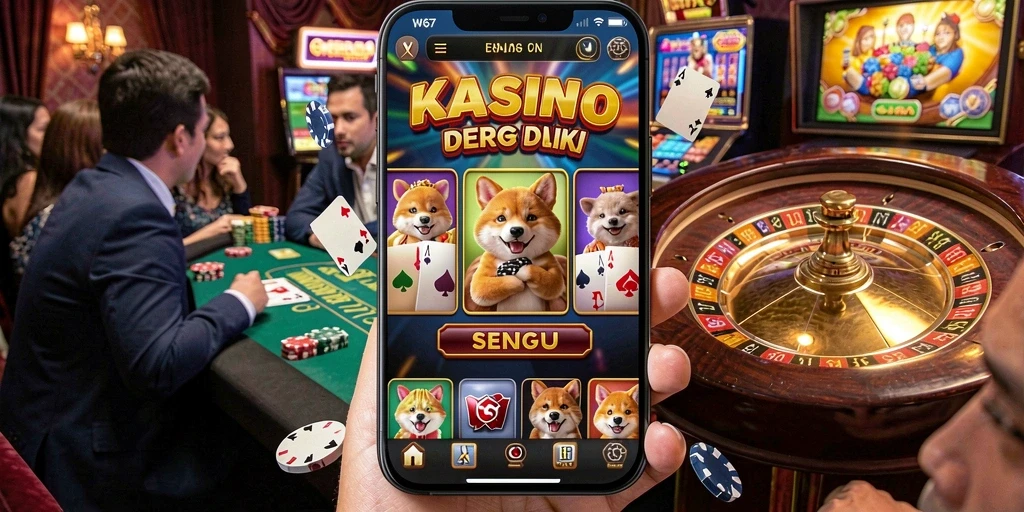 Gameplay seru W67 dengan berbagai pilihan permainan Kasino.